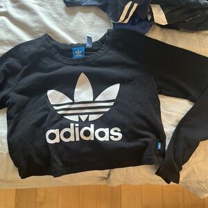 Adidas long sleeve crop